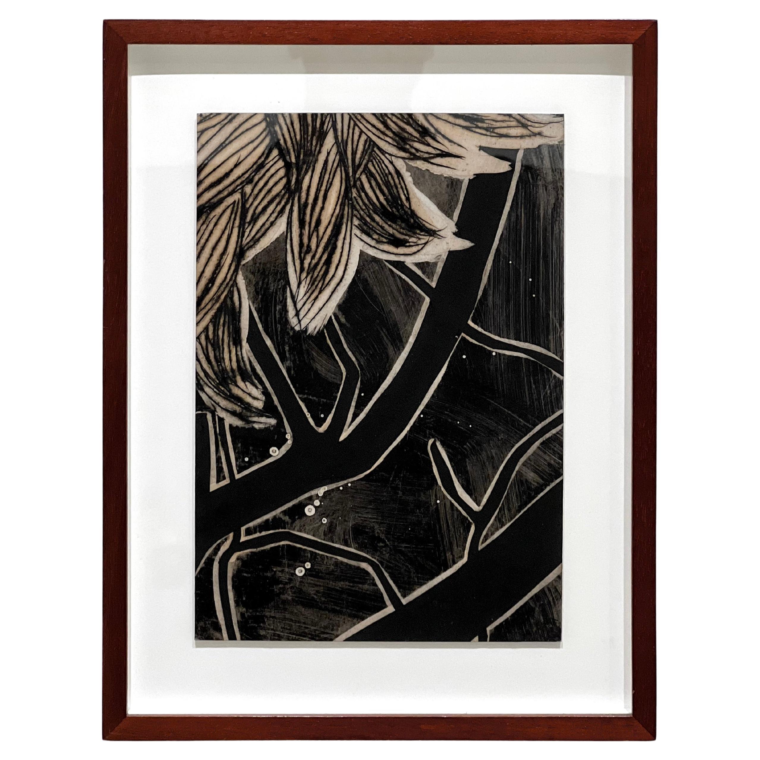 Framed Oil Painting on Board by Sara Skaaning For Sale