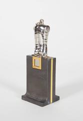 Berrocal Micro David Skulptur Anhänger auf seltenem Originalständer, Italien 1970er