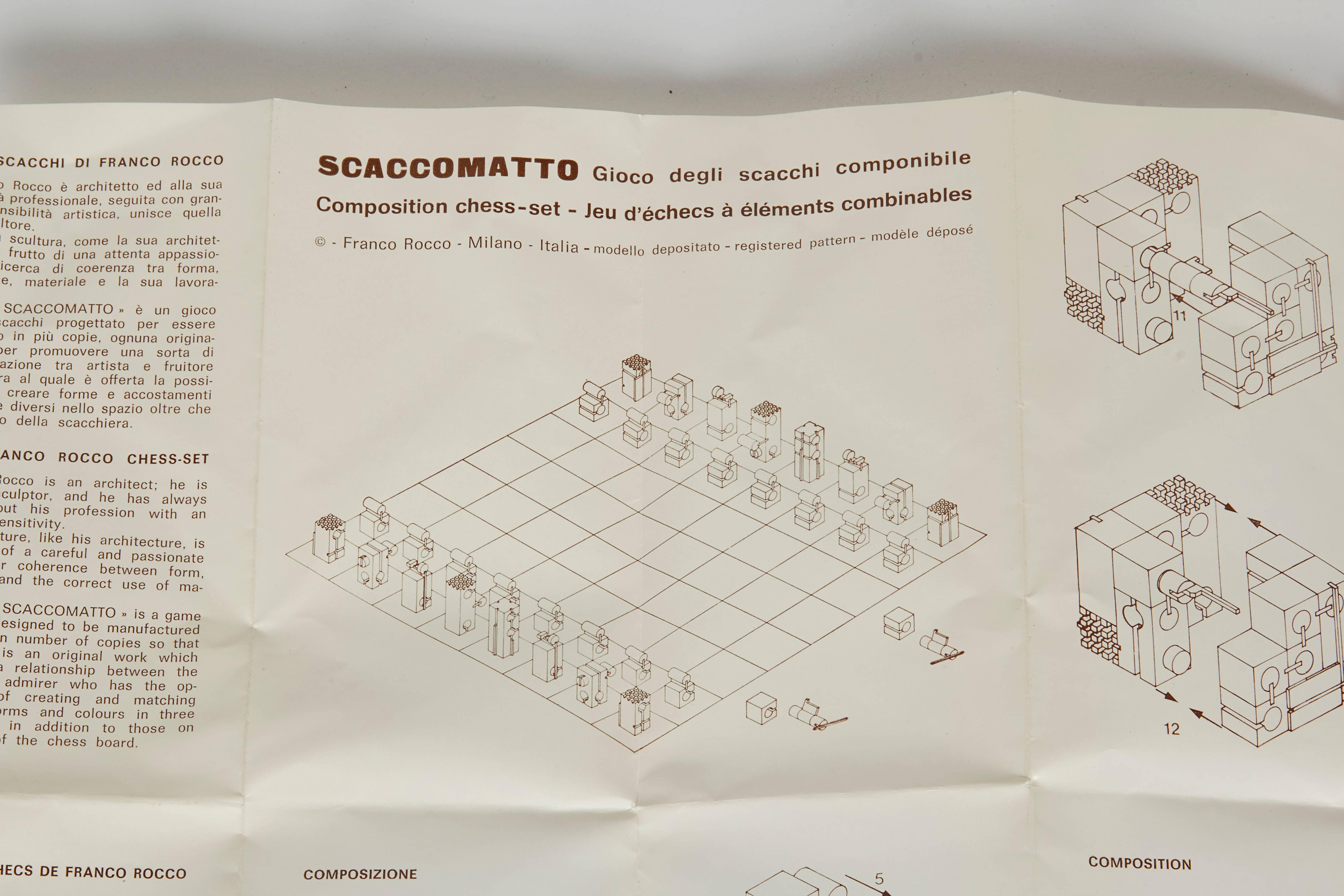 Polished Scaccomatto Chess Set by Franco Rocco