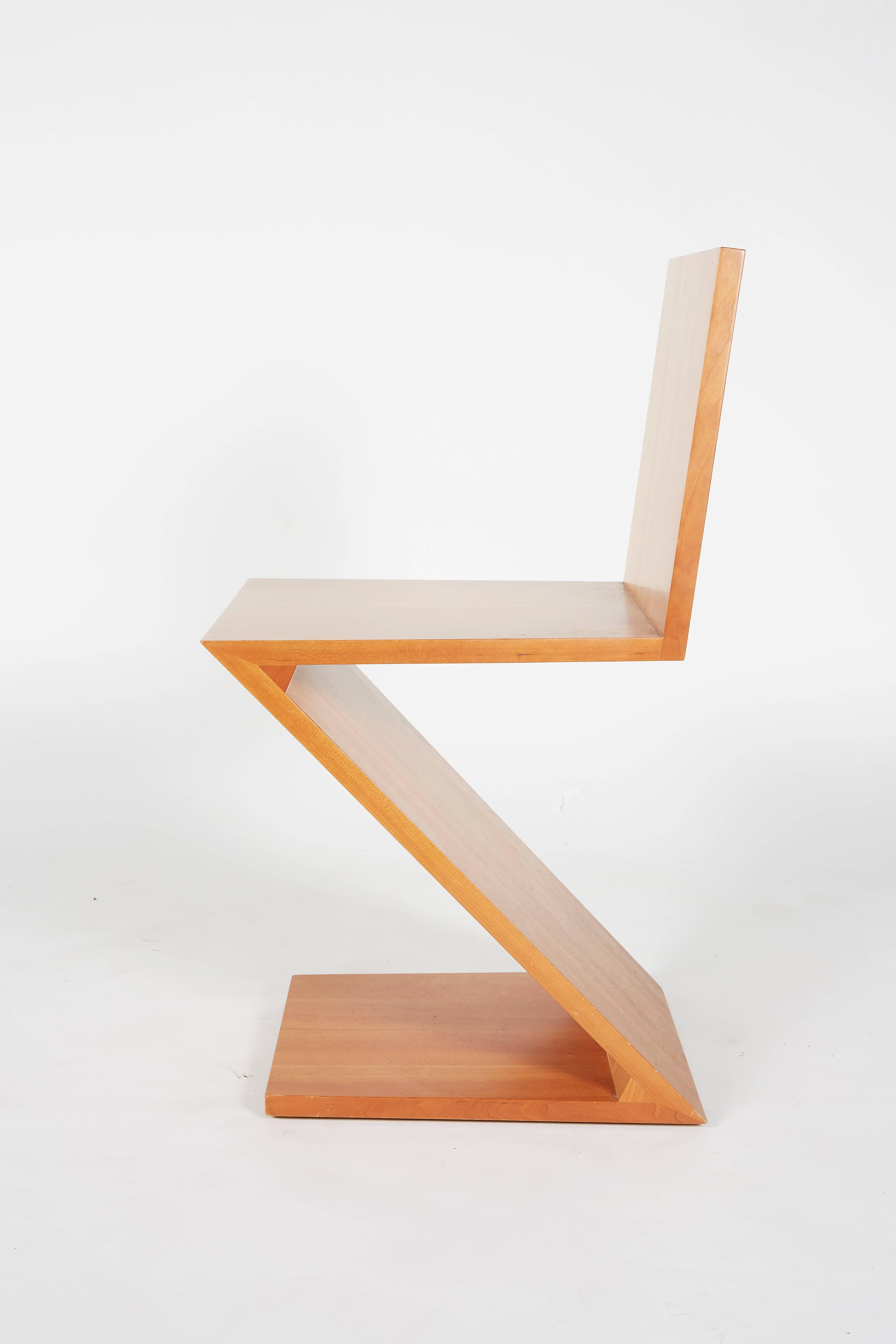 Mid-Century Modern Gerrit Rietveld Zig Zag Chair for Cassina