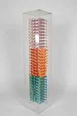 Wood and Paper Sculpture in Acrylic Box by Irving Harper, USA