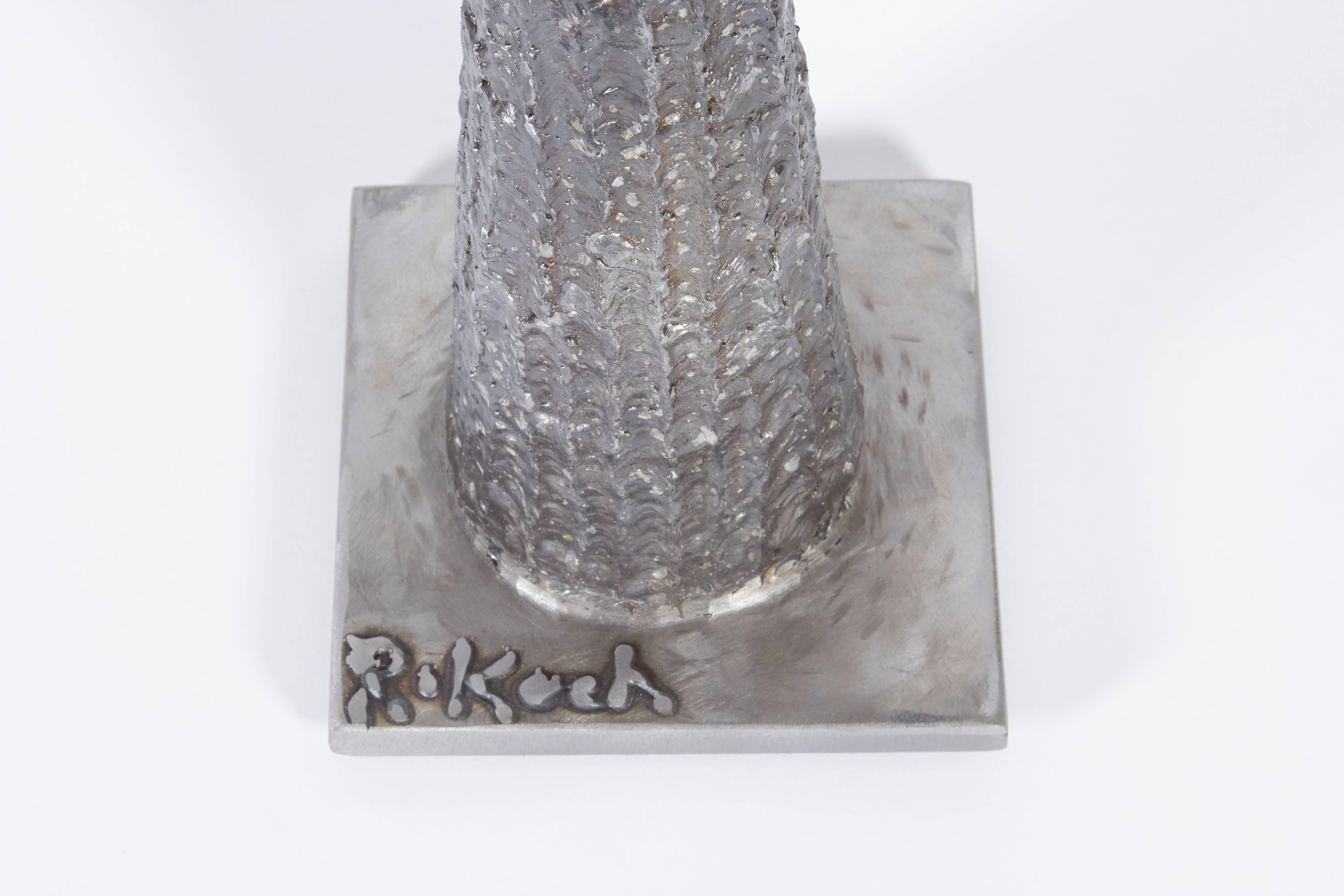 Melt Coated Steel Totem Sculpture by Robert Koch 1
