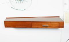 Wall-Mounted Console with Drawer and Tile Pull, Denmark, 1960s