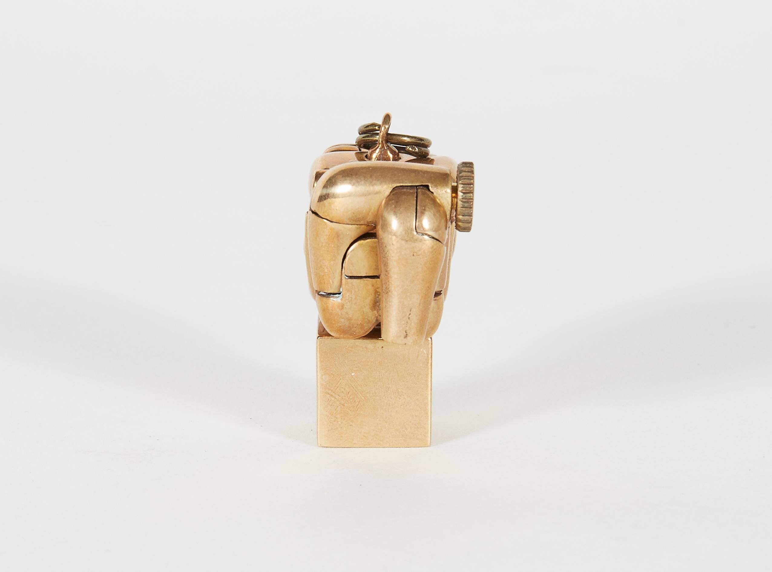 Miguel Berrocal Bronze Micro Maria Pendant, Spain, 1969-1973 In Excellent Condition In New York, NY