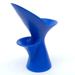 Blue Ceramic Vase by Antonia Campi for Lavonia, Italy, 1950s