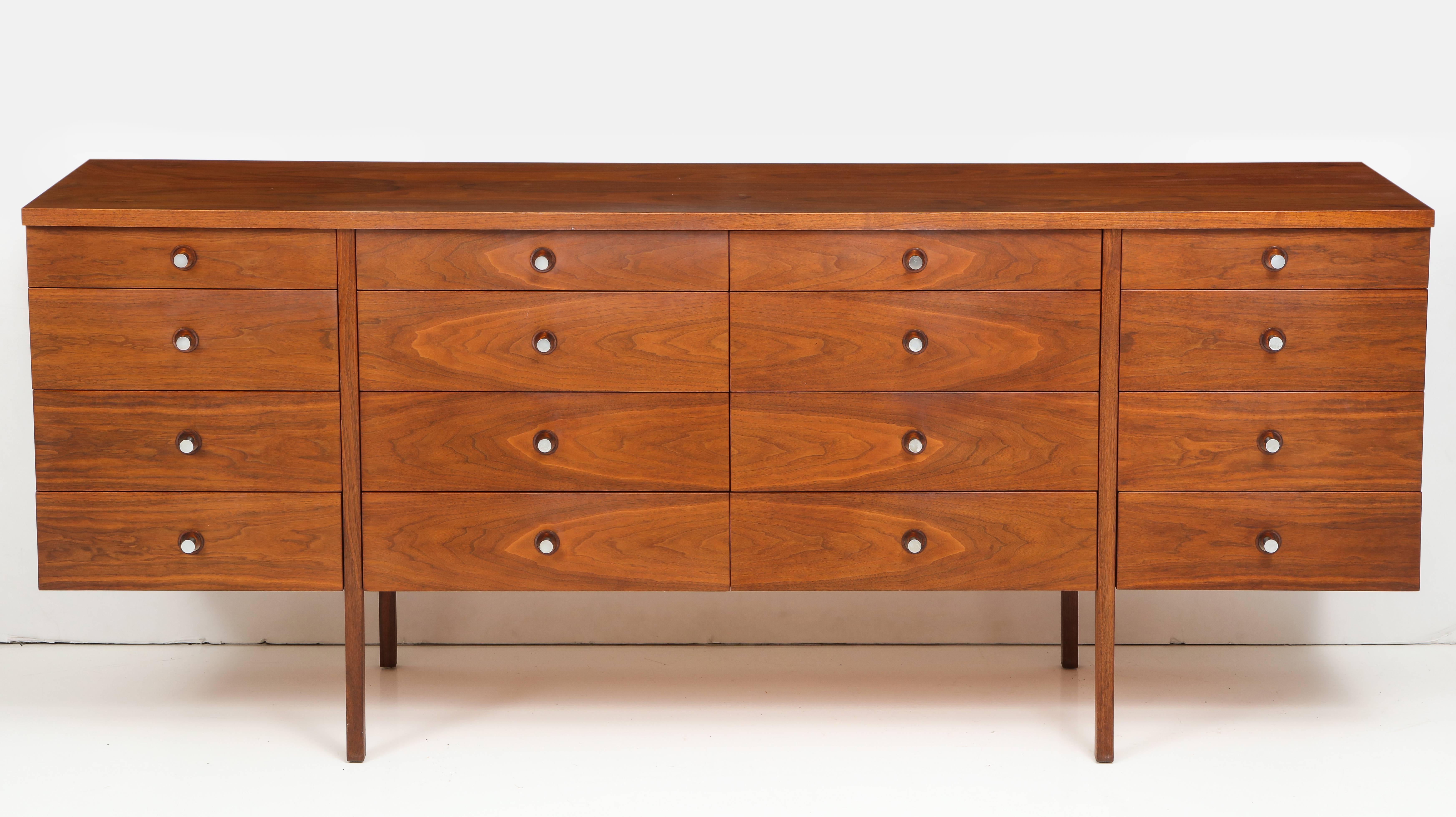 Elegant in its simplicity and unusually useful in its form. This chest of drawers could function in number situations where storage is needed.