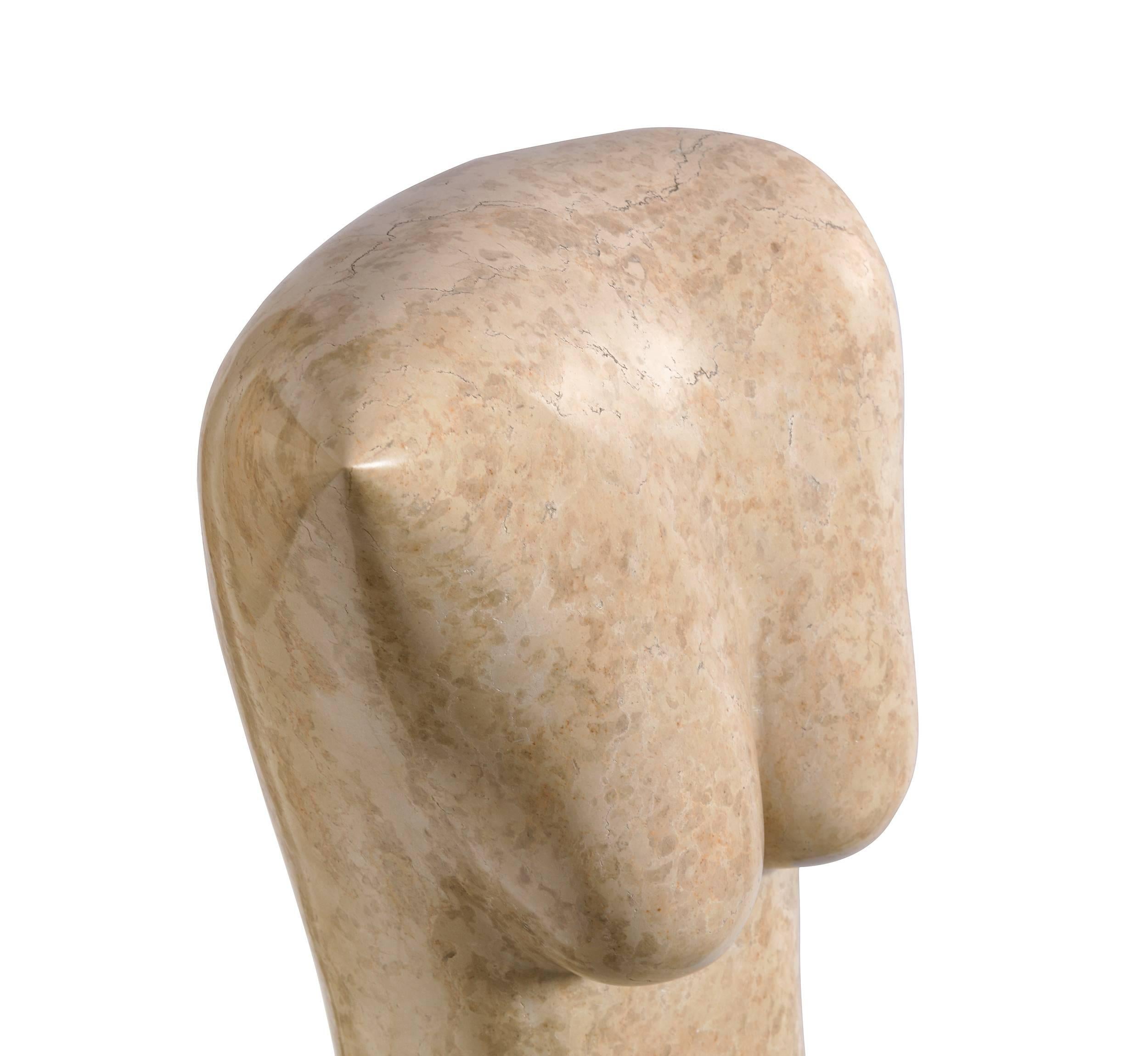 Abstrakte figürliche Skulptur aus Marmor von Oriani, Italien 1985 im Angebot 1