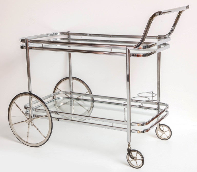 Mid-20th Century Chrome Bar Cart