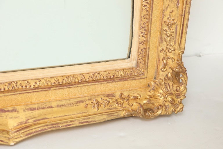 Gilt Mirror, Decorative Large Mirror, Antique Large Wall Mirror, Gold Leaf Frame