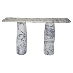 Viola Veined Violet Marble Console Table inspired by Mangiarotti / Bellini