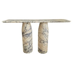 Viola Veined Violet Marble Console Table inspired by Mangiarotti / Bellini