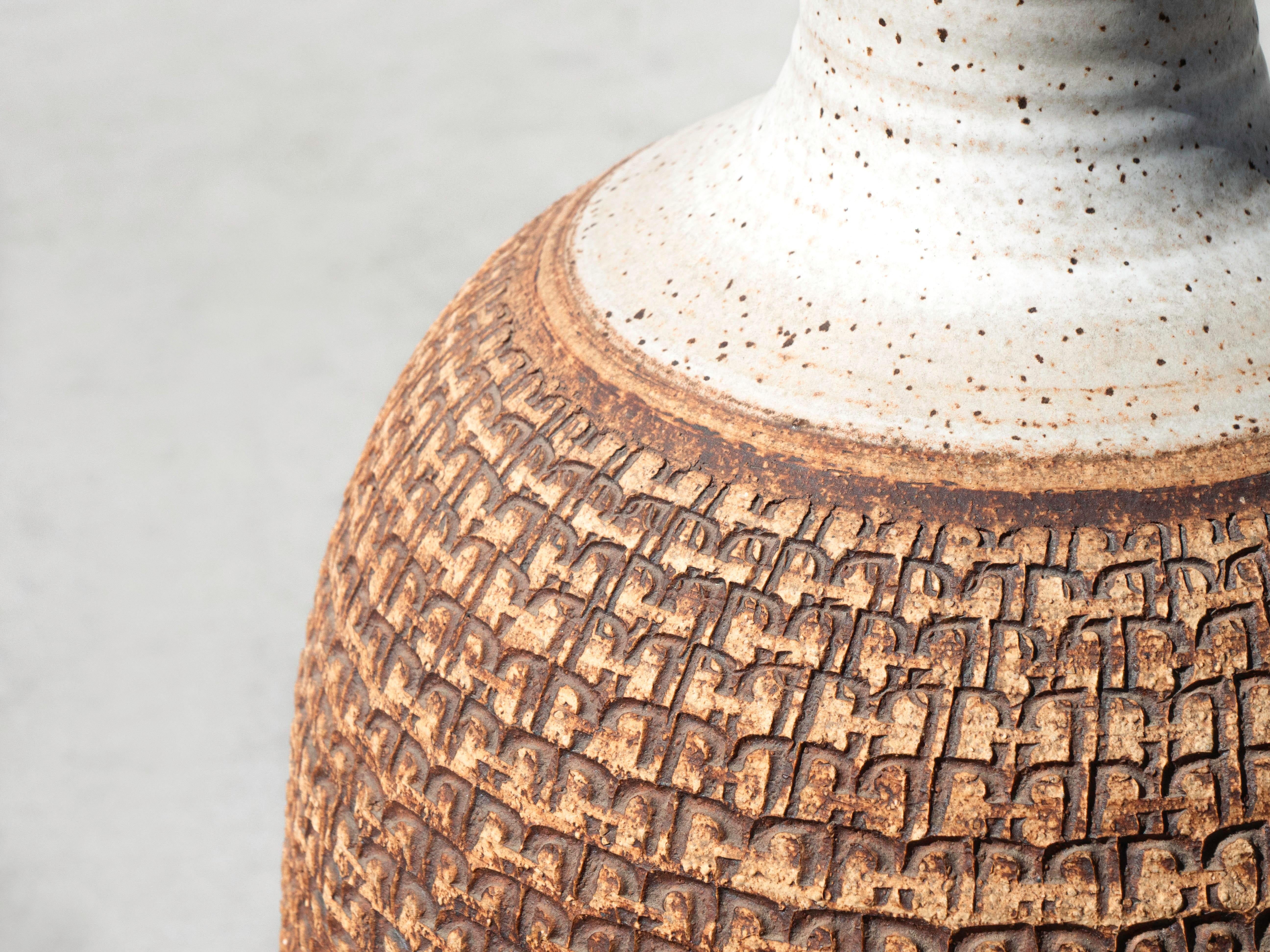Bob Kinzie Large Stoneware Table Lamp for Affiliated Craftsmen, Circa 1960's For Sale 1