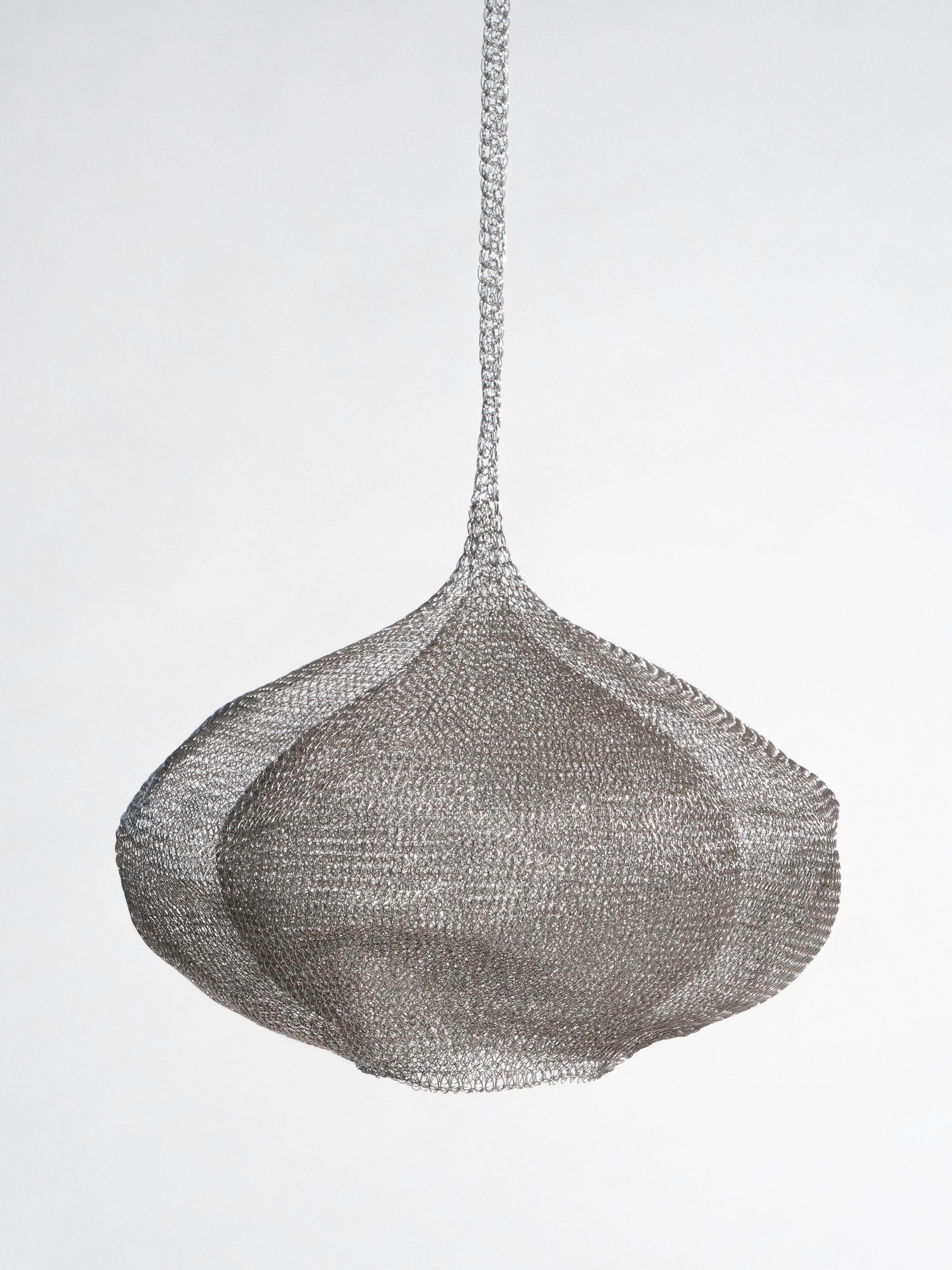 Ruth Asawa Style Hand Woven Mesh Wire Sculpture In Good Condition For Sale In Los Angeles, CA