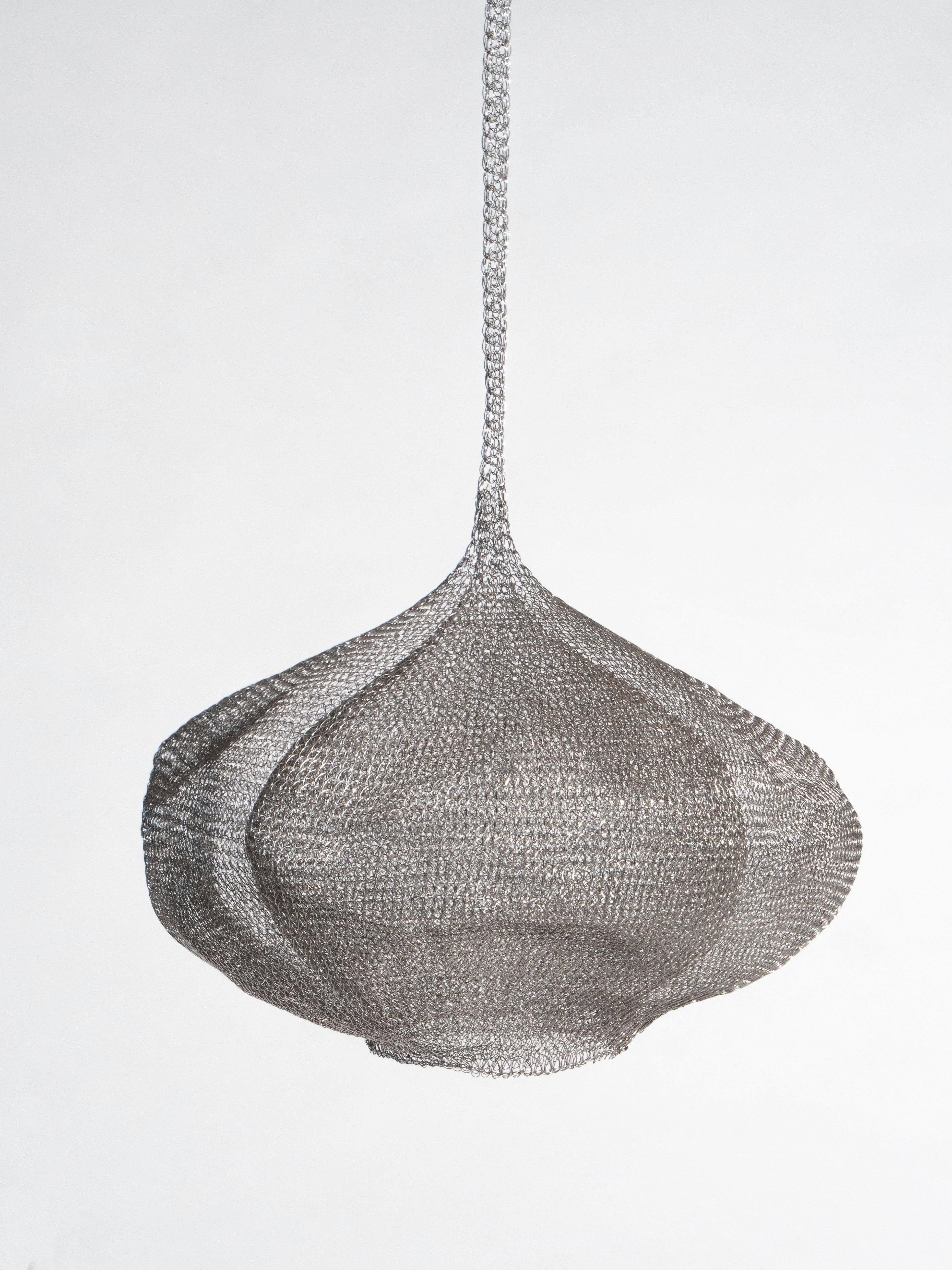 20th Century Ruth Asawa Style Hand Woven Mesh Wire Sculpture For Sale
