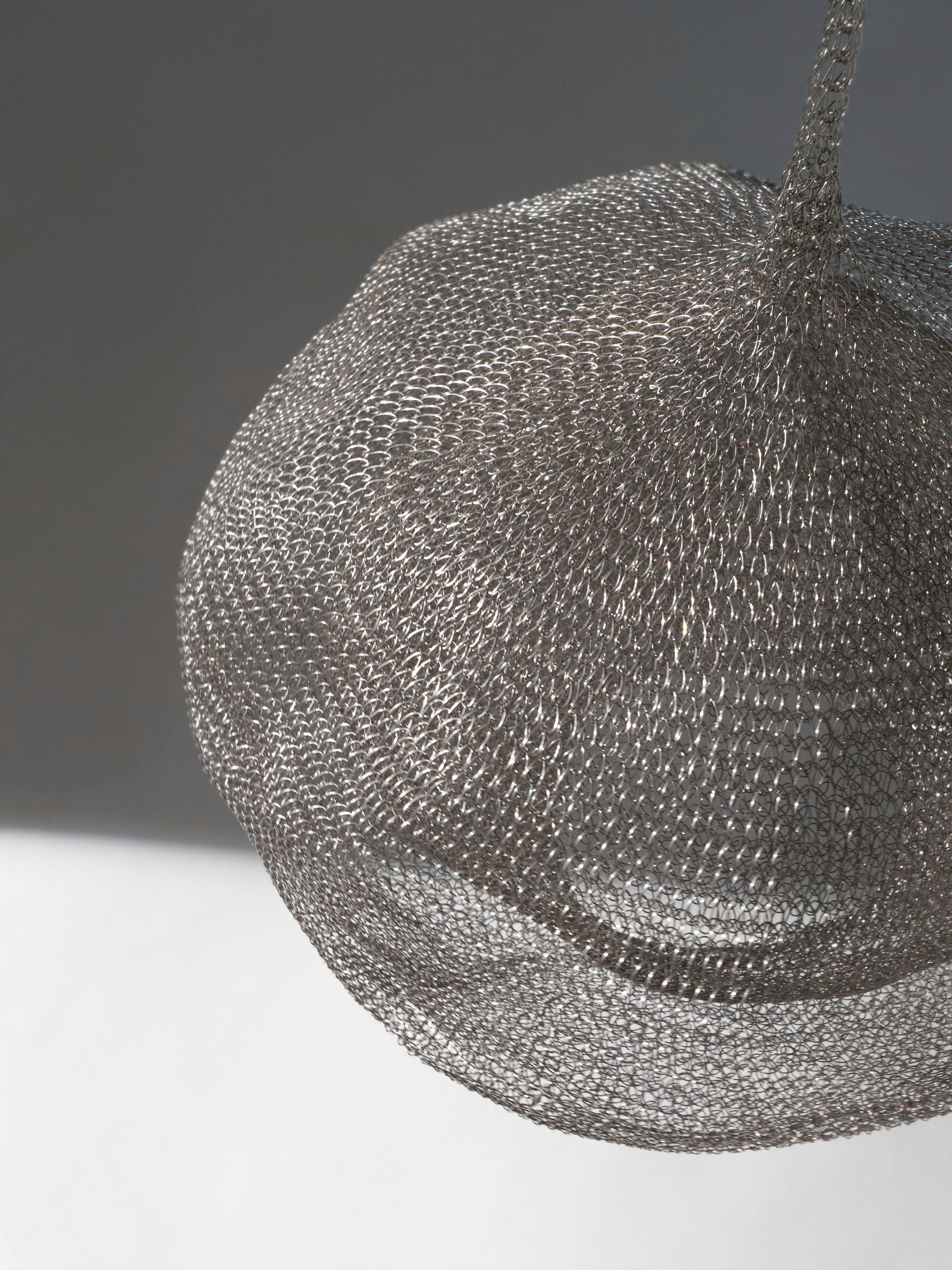 Ruth Asawa Style Hand Woven Mesh Wire Sculpture For Sale 1