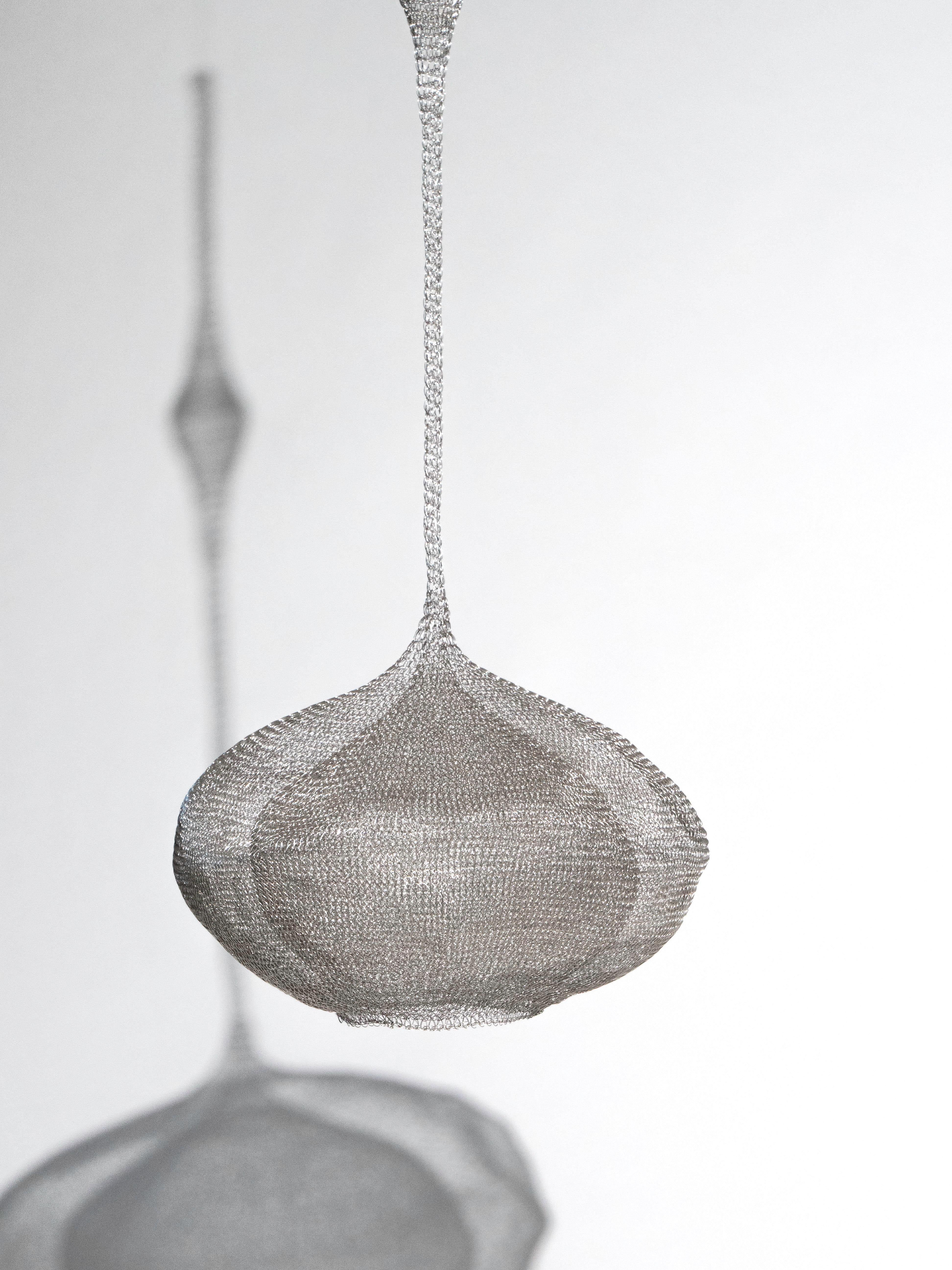 Ruth Asawa Style Hand Woven Mesh Wire Sculpture For Sale 2