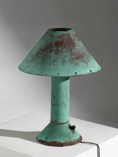 Ron Rezek Verdigris Table Lamp, 1980's
