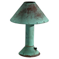 Ron Rezek Verdigris Table Lamp, 1980's