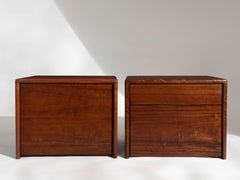 Gerald McCabe Pair of Nightstands in Shedua, 1970's