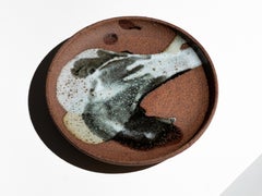 Scandinavian Glazed Stoneware Plate by G.P. Denmark, 1960's