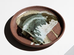 Scandinavian Glazed Stoneware Plate by G.P. Denmark, 1960's