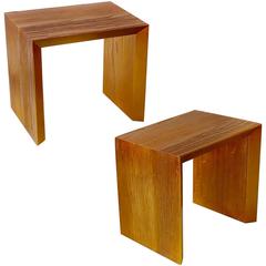 Pair of Custom-Made Side Tables in Copper Shades 7