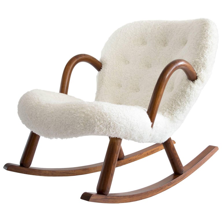 Phillip Arctander Clam Shell Rocker Chair at 1stDibs