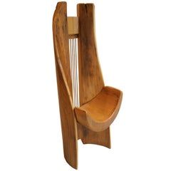 Brazilian Organic Sculptural Chair Carved from Pequi Tree, circa 2000