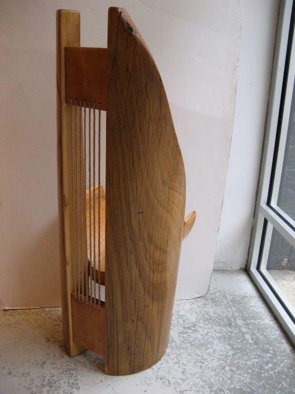 Brazilian Organic Sculptural Chair Carved from Pequi Tree, circa 2000 (Organische Moderne) im Angebot