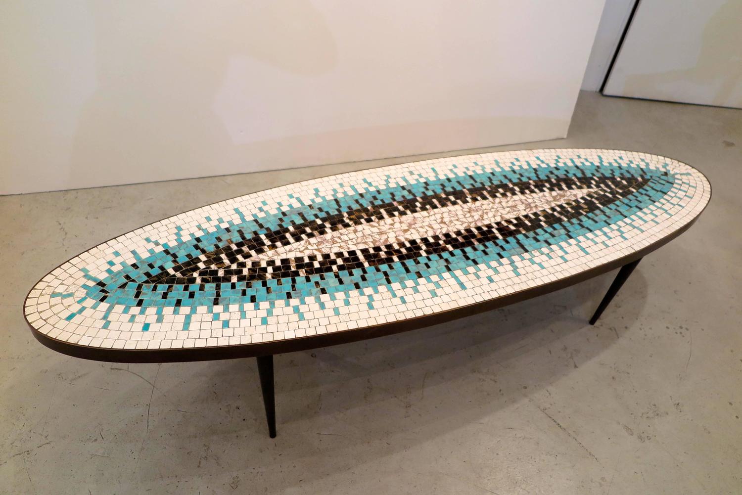 Mid-Century Mosaic Coffee Table by Luberto at 1stdibs