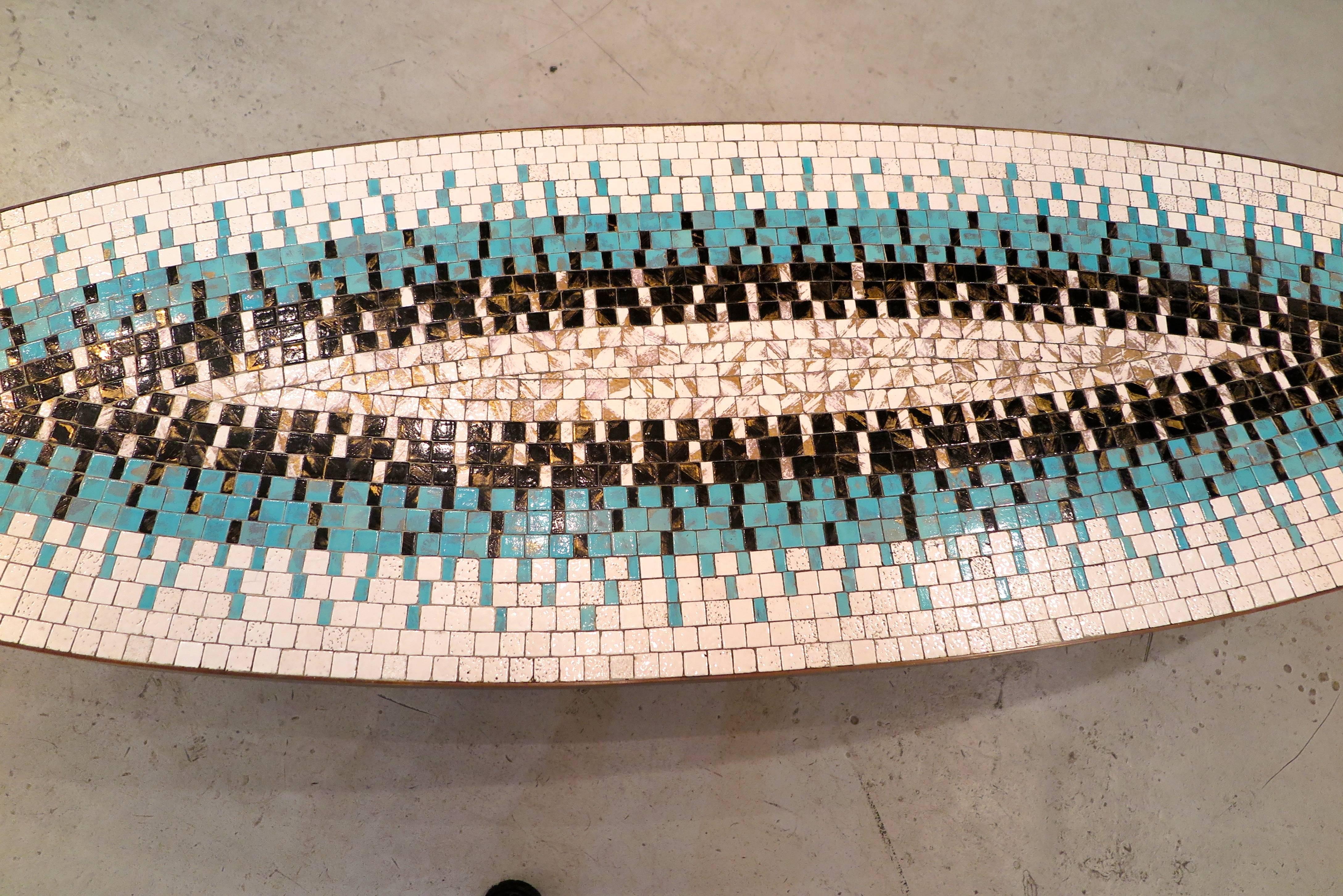 mid century mosaic table