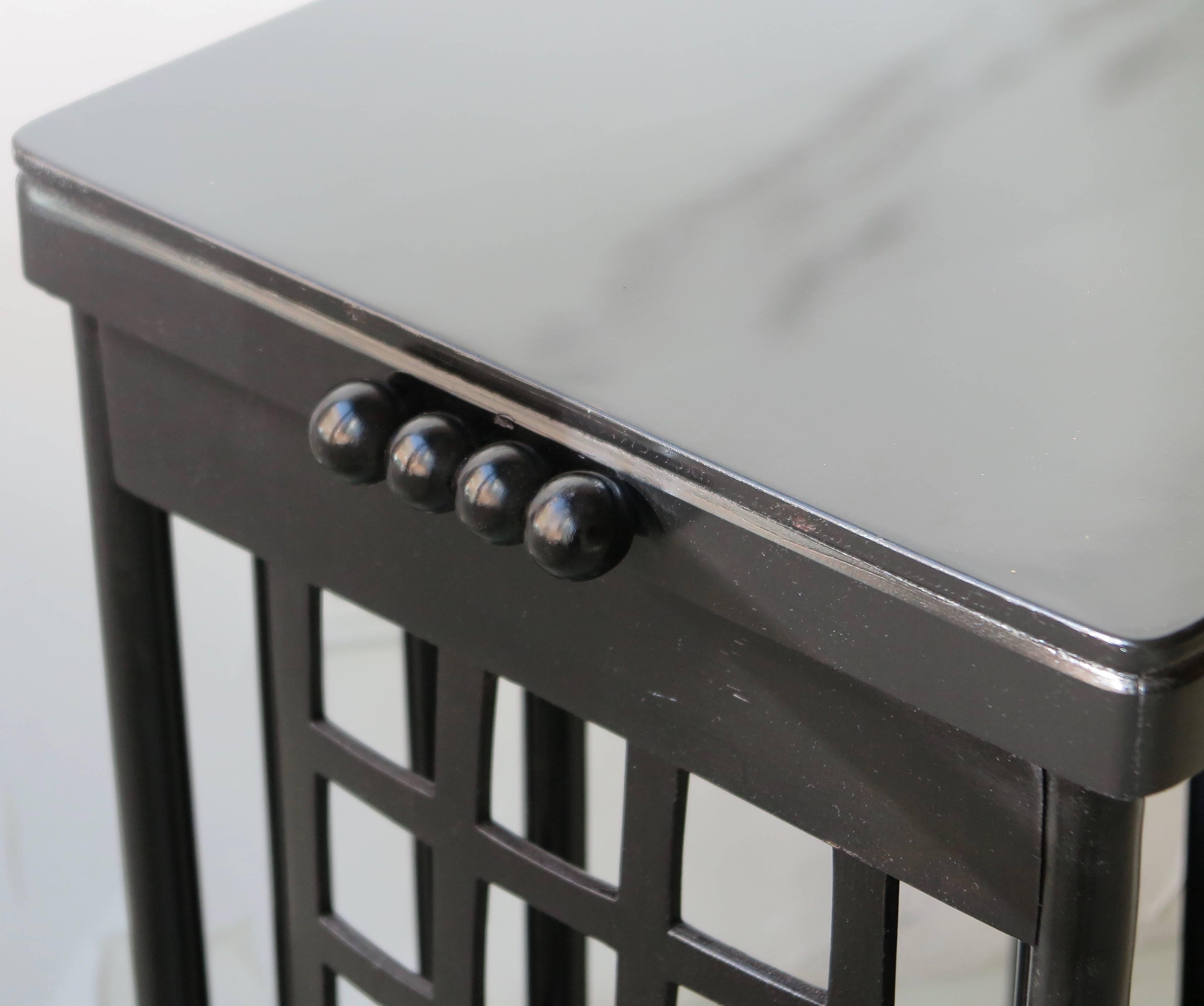 Austrian Nest of Tables with Grid by Josef Hoffmann For Sale