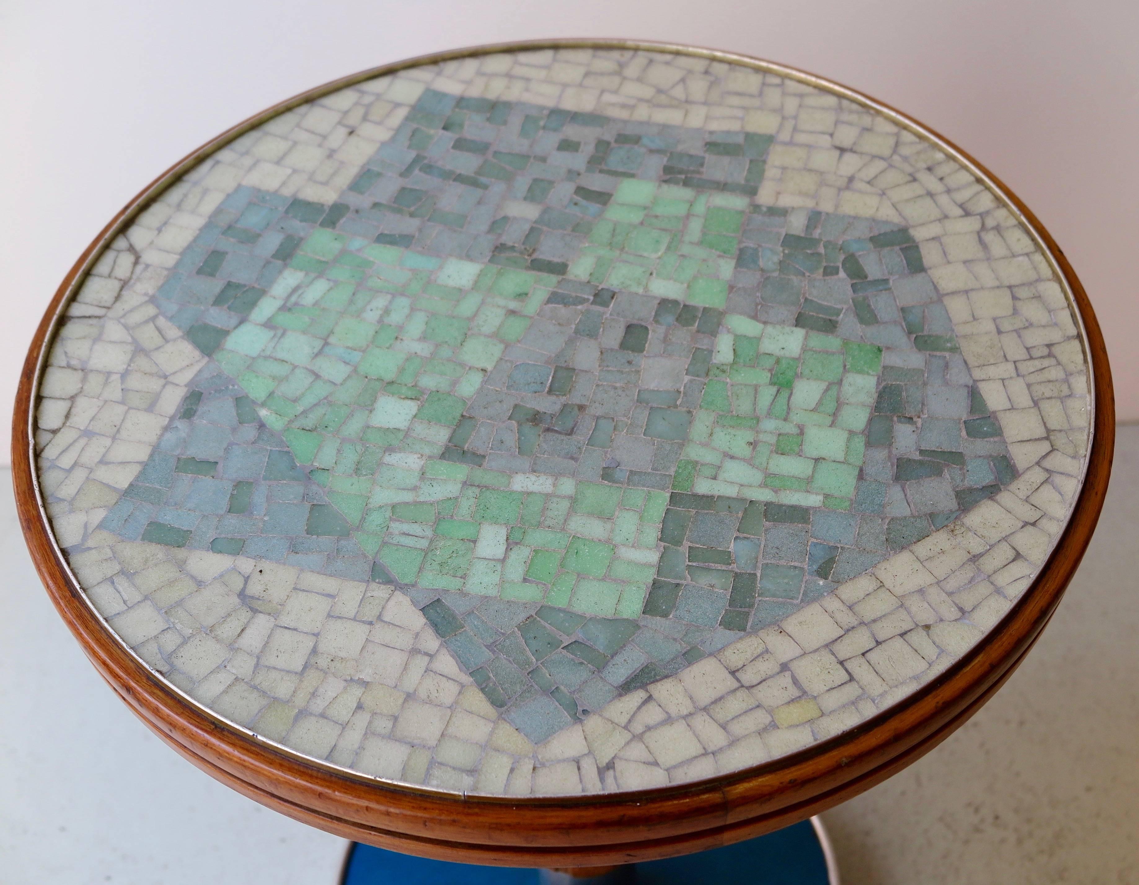 Mid-Century Modern Gio Ponti Attributed Mosaic Top Table