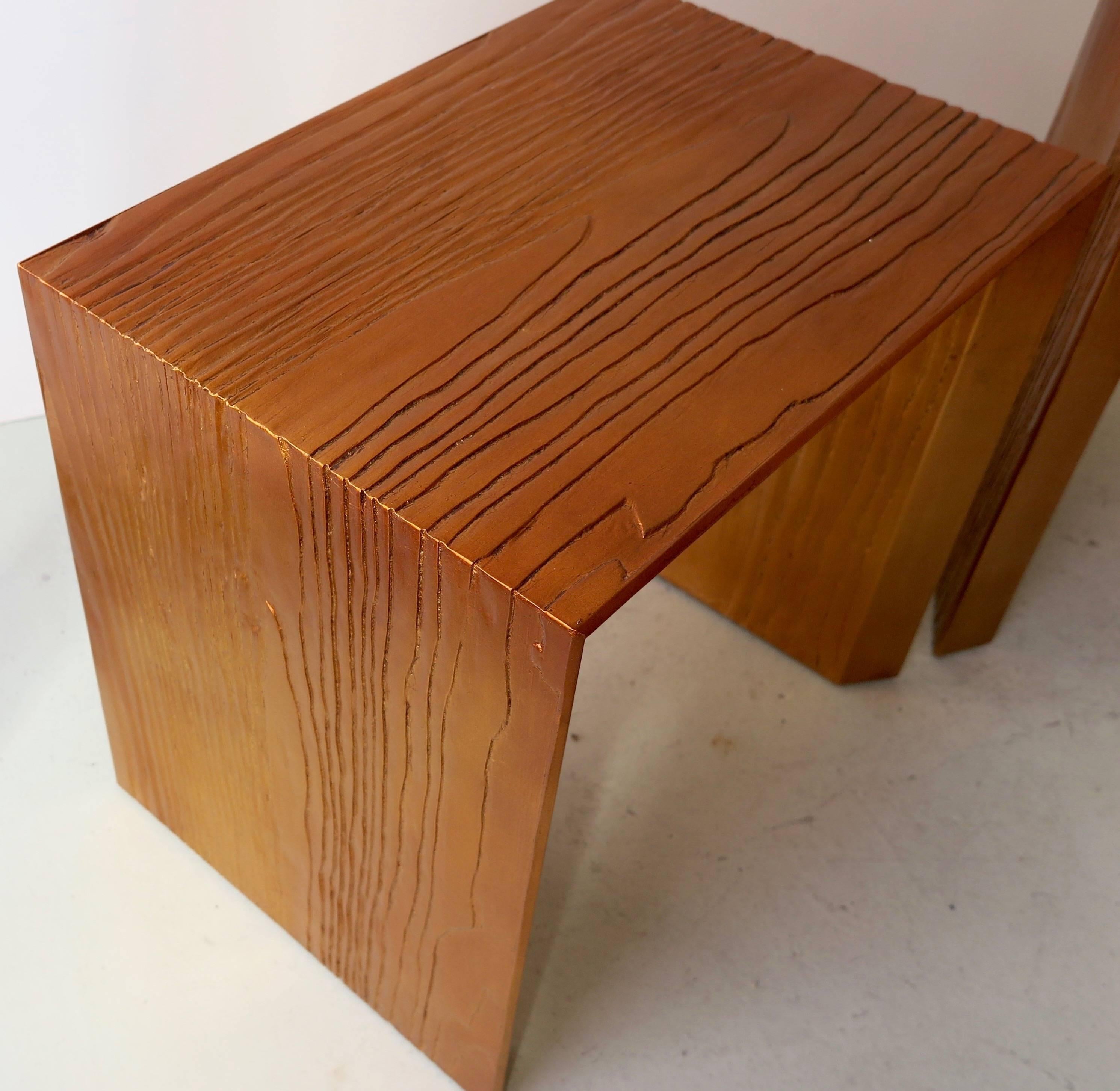 Pair of Custom-Made Side Tables in Copper Shades (amerikanisch)