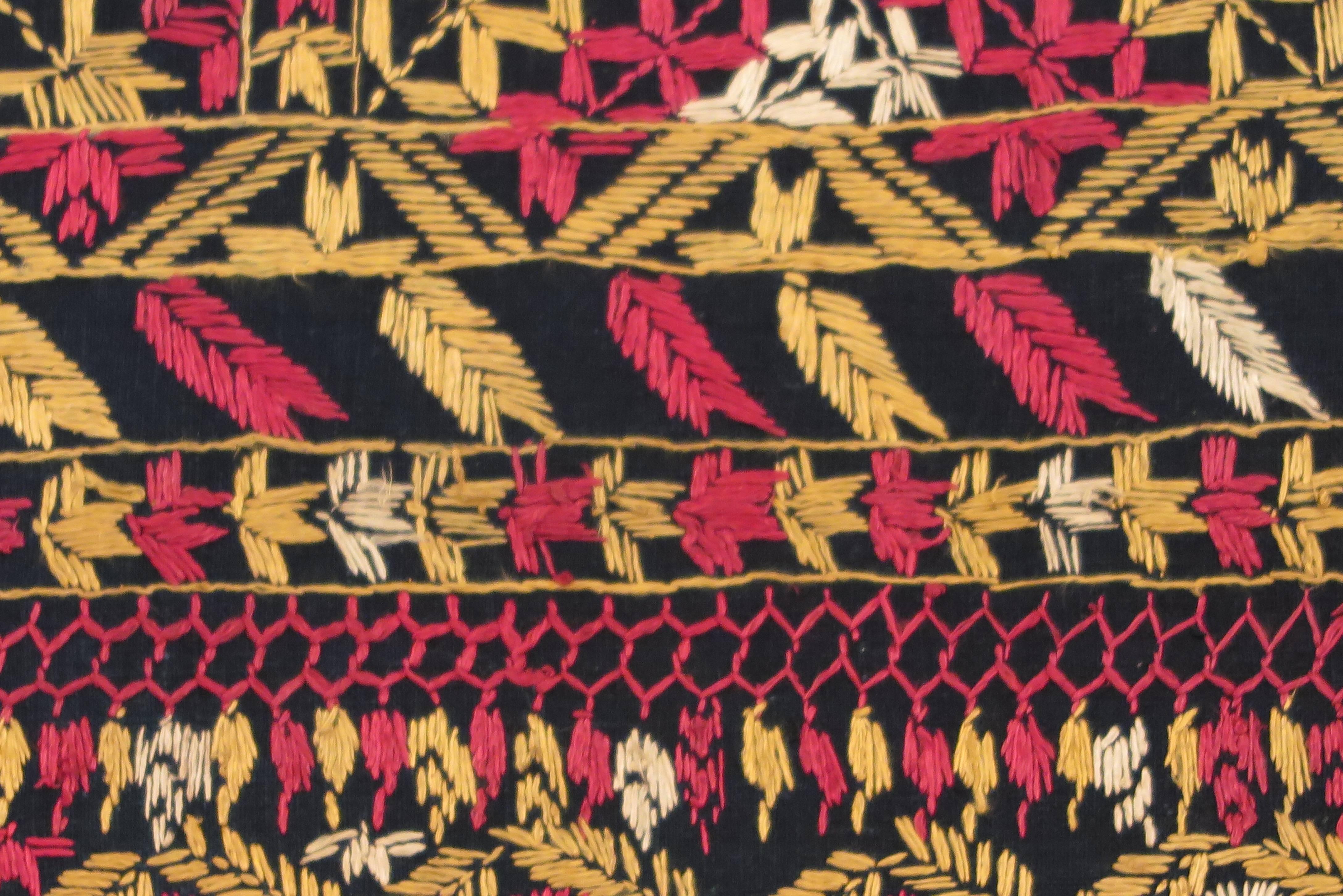 Indian Overall Hand Embroidered Phulkari Textile