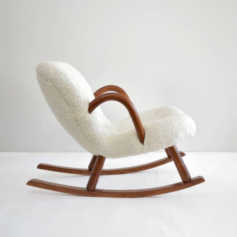 Phillip Arctander Clam Shell Rocker Chair at 1stDibs