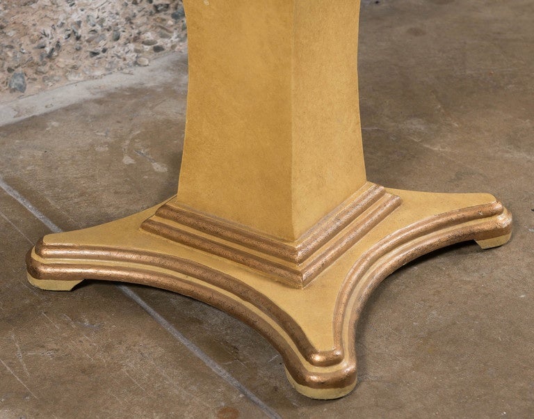 Gilded and Paint-Decorated Pedestal Table