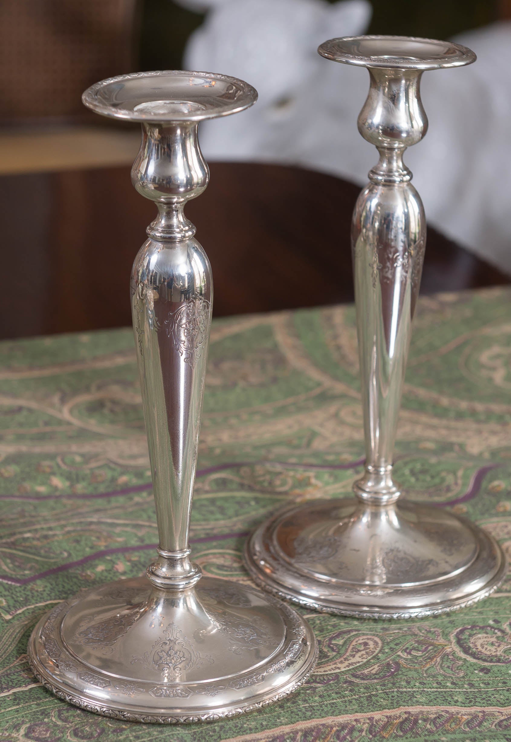 Pair of Early 20th Century Sterling Candlesticks
