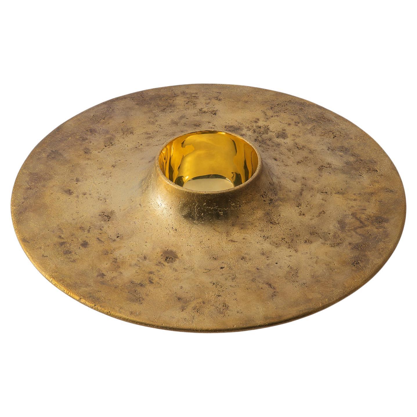 Large Contemporary Bronze Bowl Centerpiece, In Stock