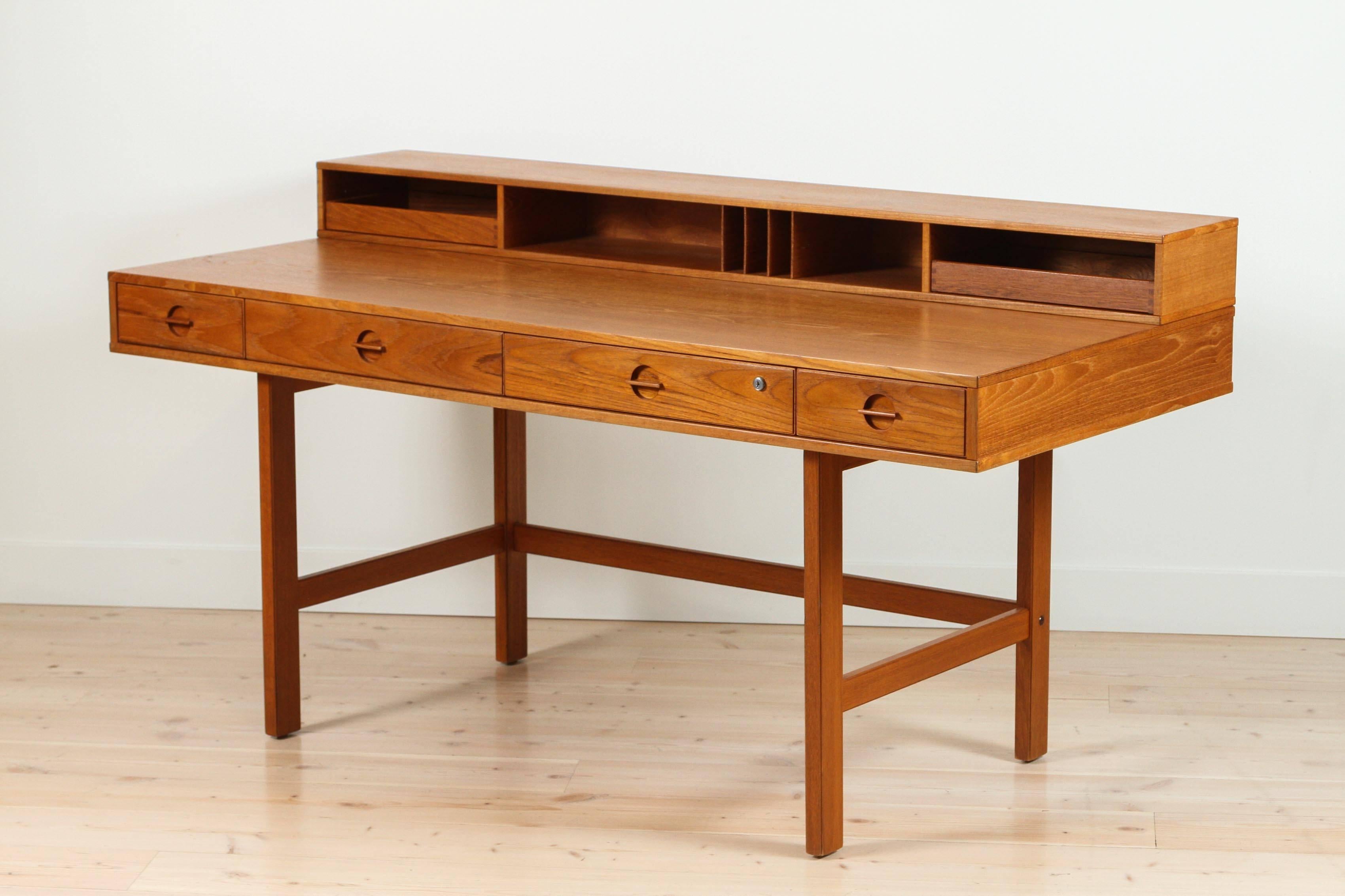 Danish teak flip-top desk by Jens Quistgaard for Lovig.