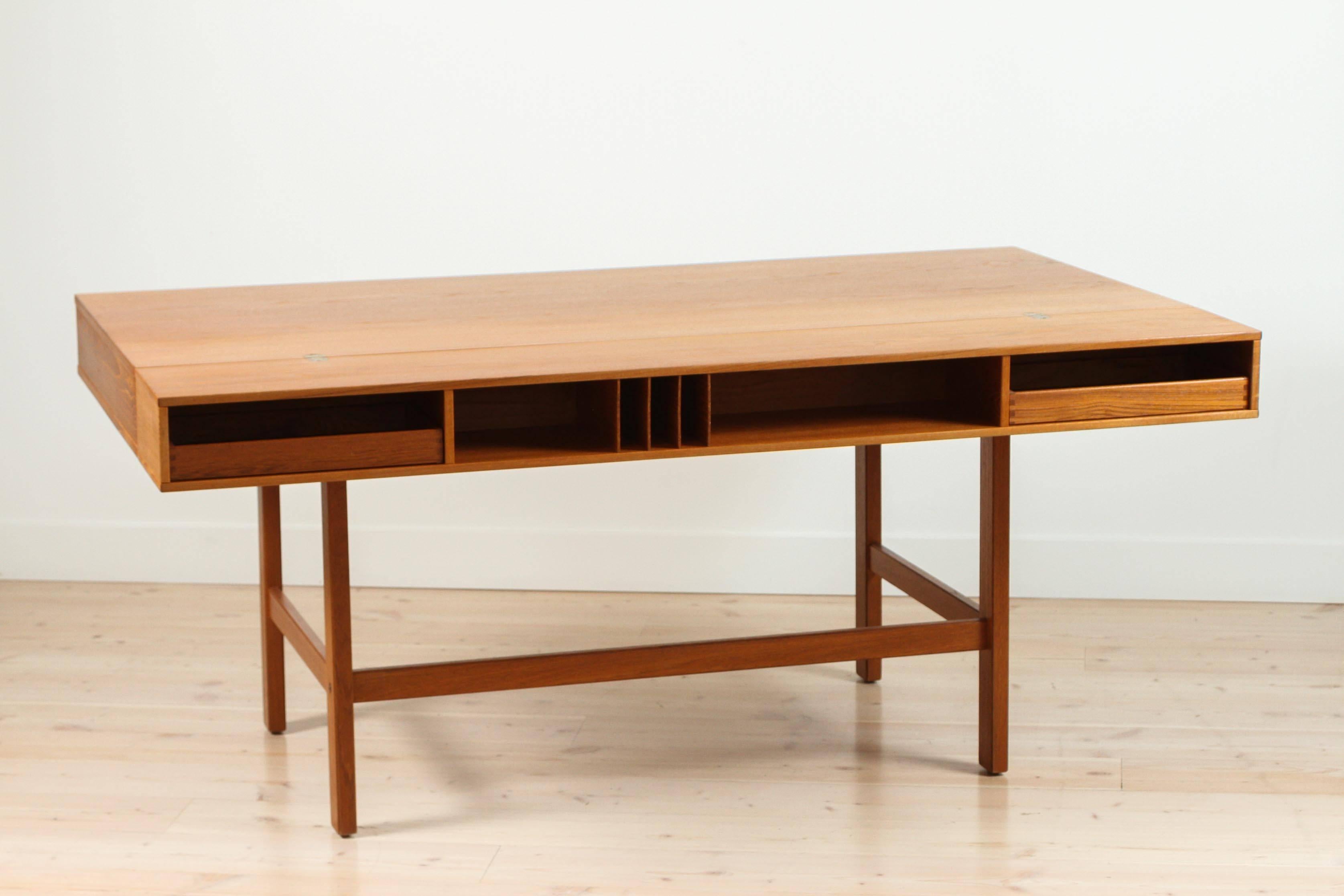 Danish Teak Flip Top Desk by Jens Quistgaard for Lovig 1