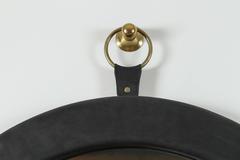 Leather Oval Mirror by Jason Koharik for Collected by