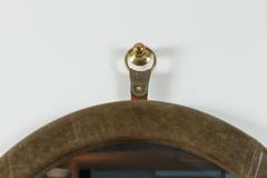 Leather Oval Mirror by Jason Koharik for Collected by