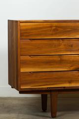 Solid American Black Walnut and Cane Cabinet by Cesare Occhi