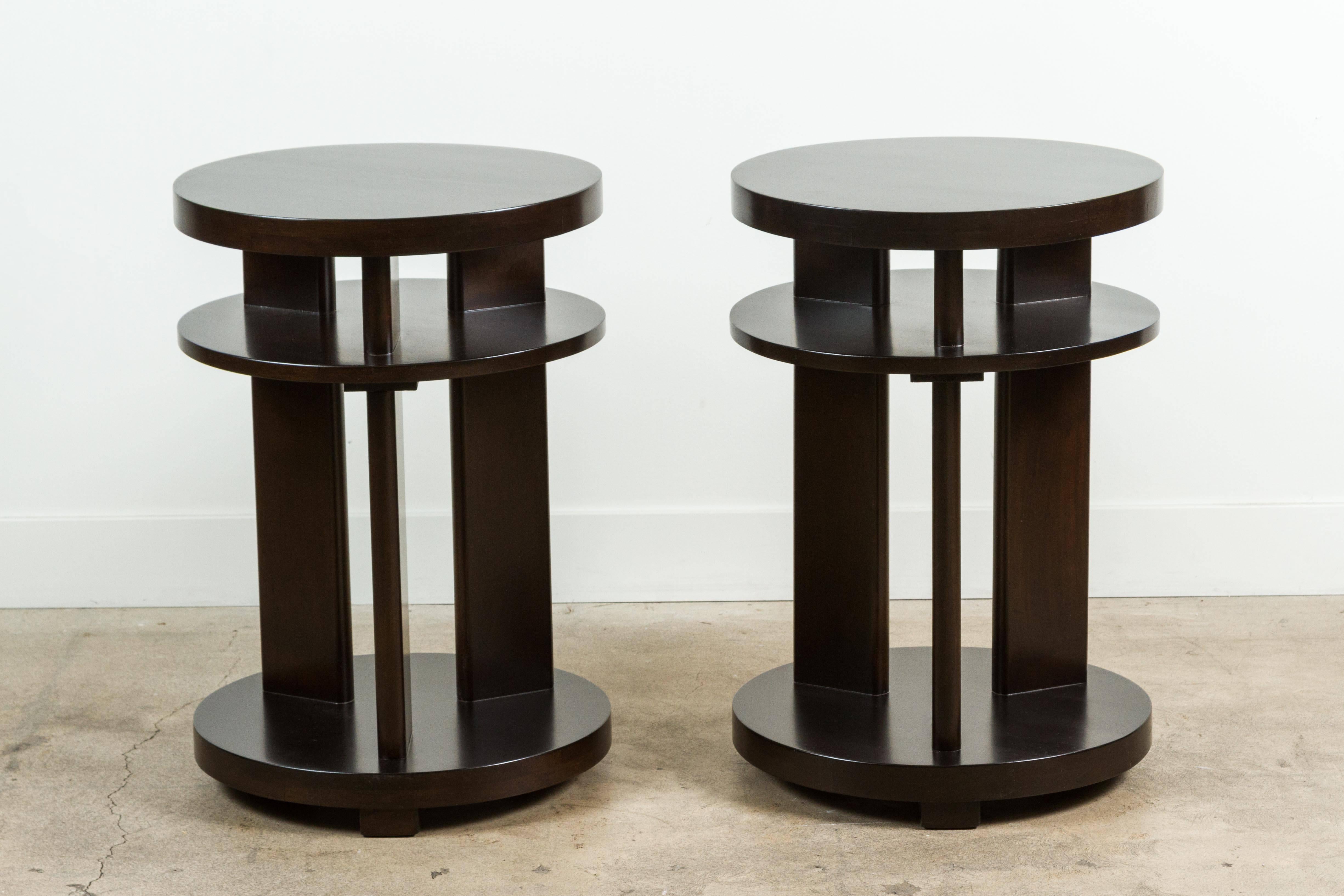 Pair of 1940s Mahogany Side Tables 4