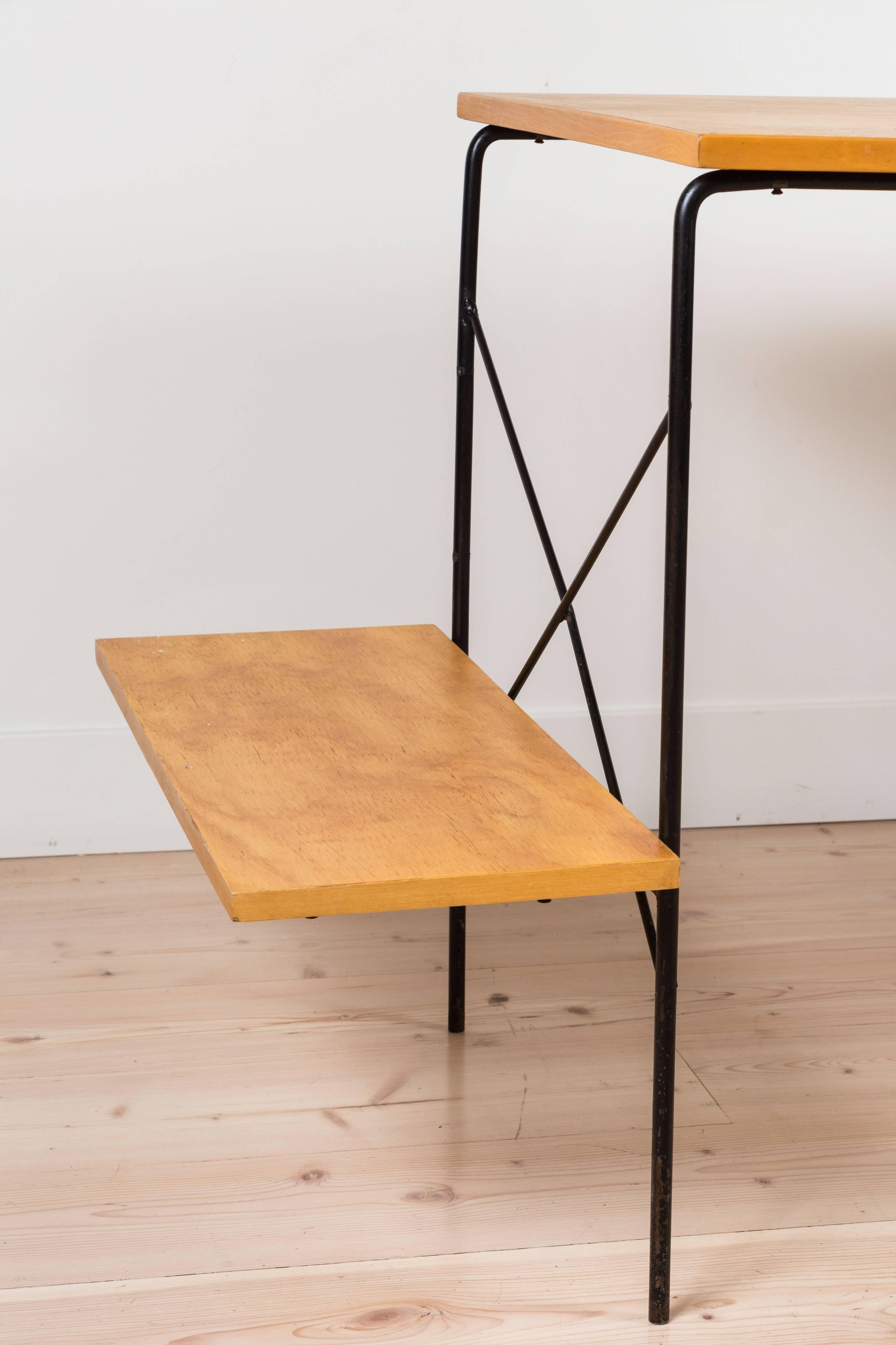 Iron and maple desk by Dorothy Schindele for Modern Color CA.