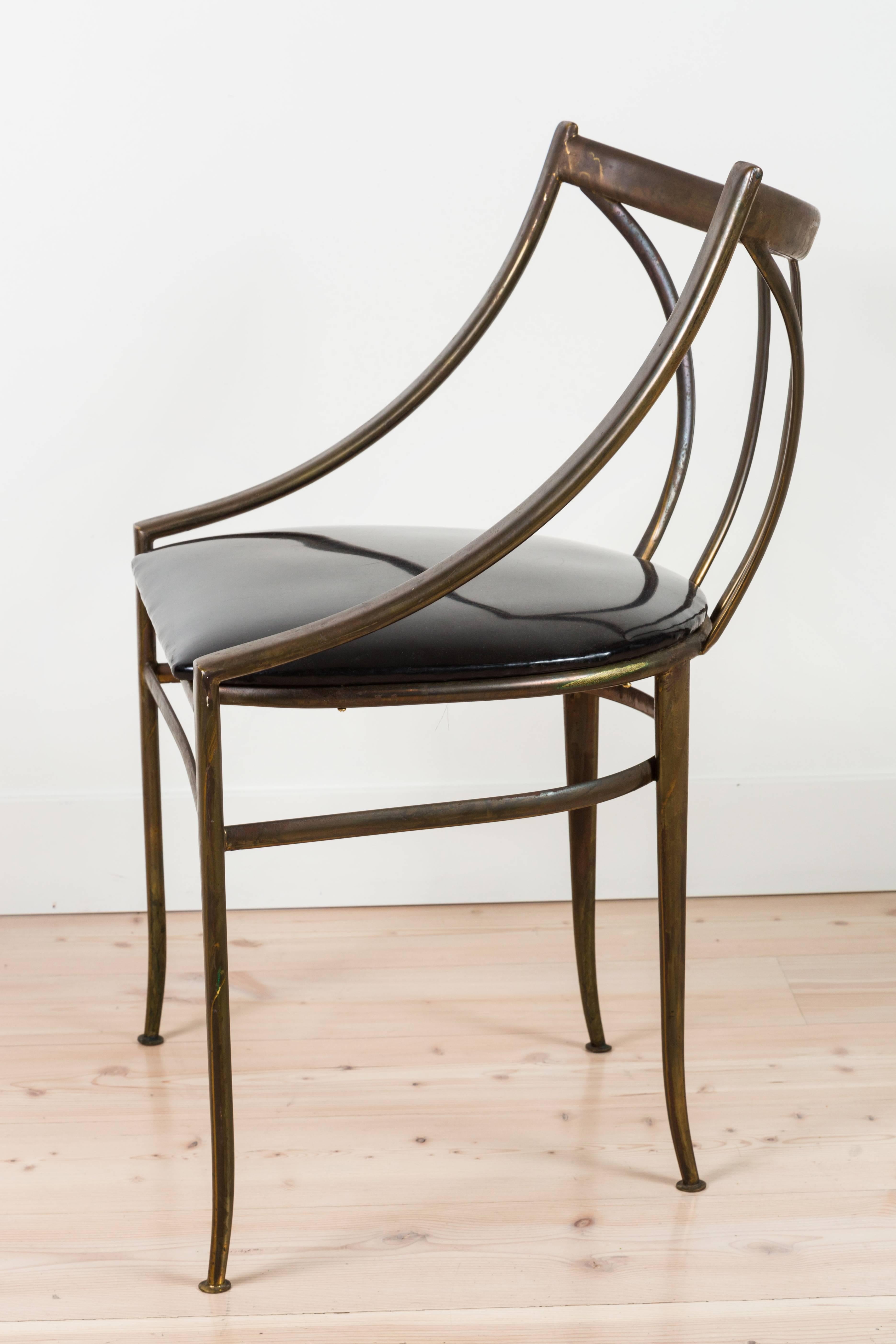 Mid-20th Century Mid-Century Brass Side Chair
