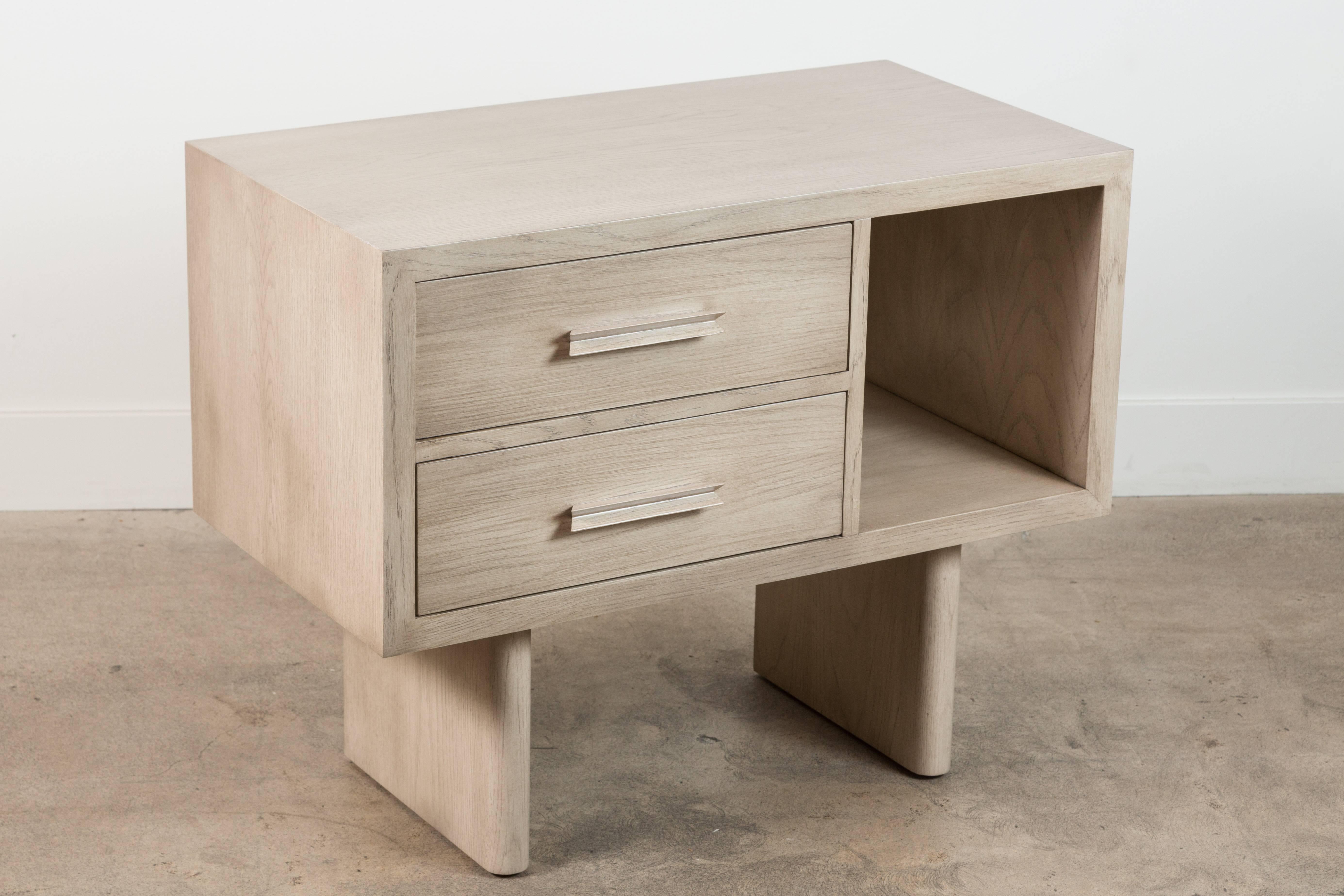 Oak Pair of Inverness Nightstands by Lawson-Fenning
