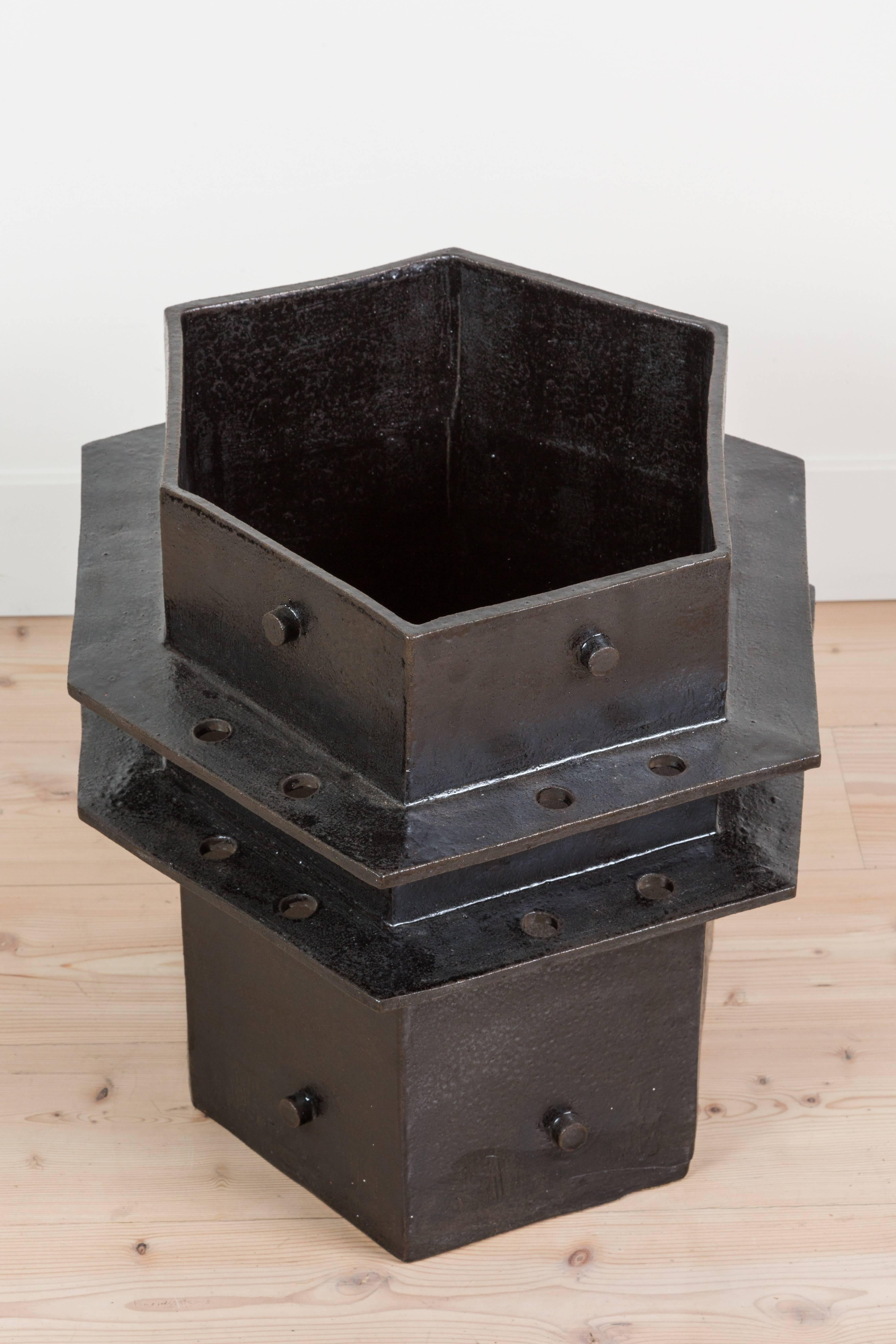 Extra large hex planter by Bari Ziperstein.