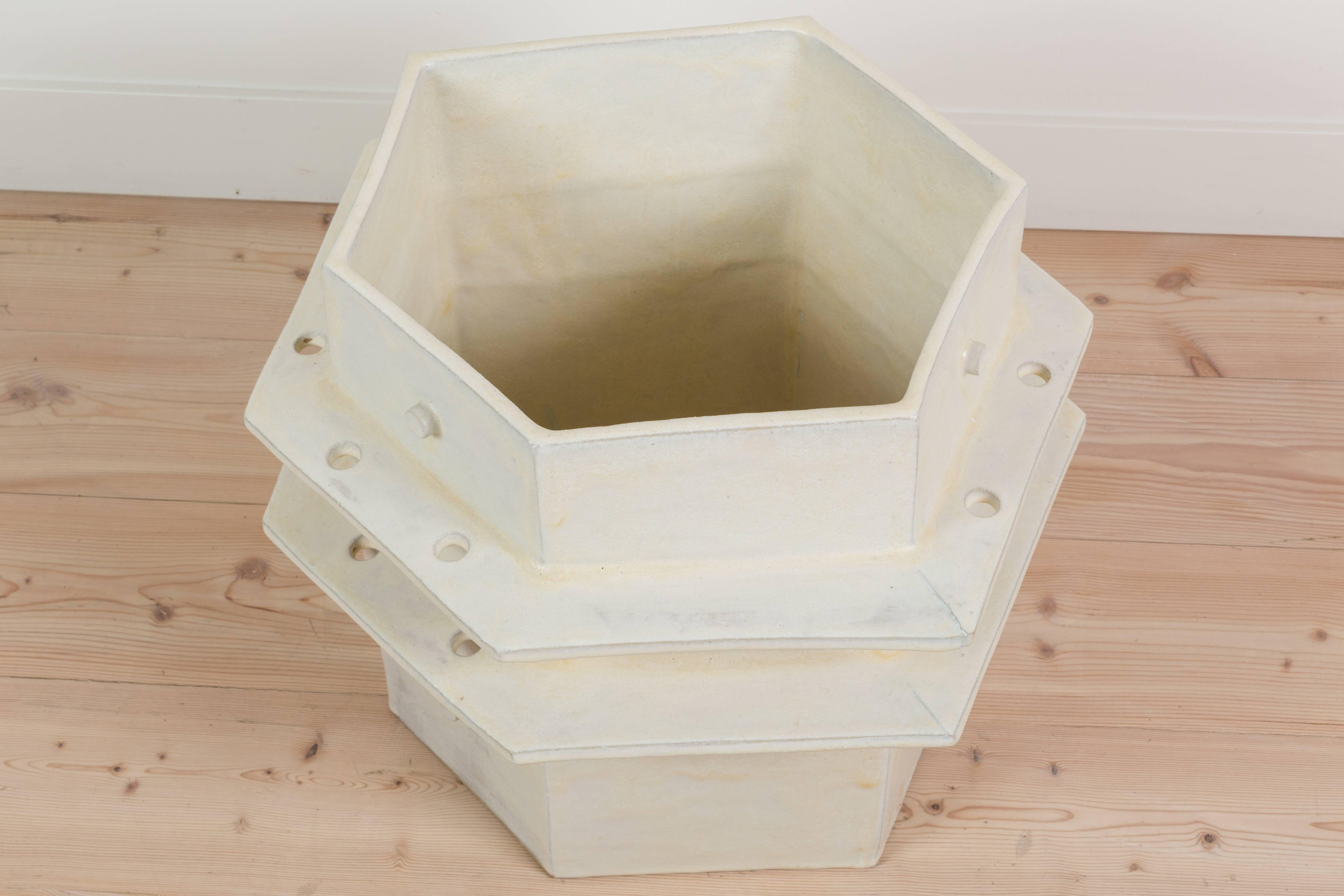 Contemporary Extra Large Hex Planter by Bari Ziperstein